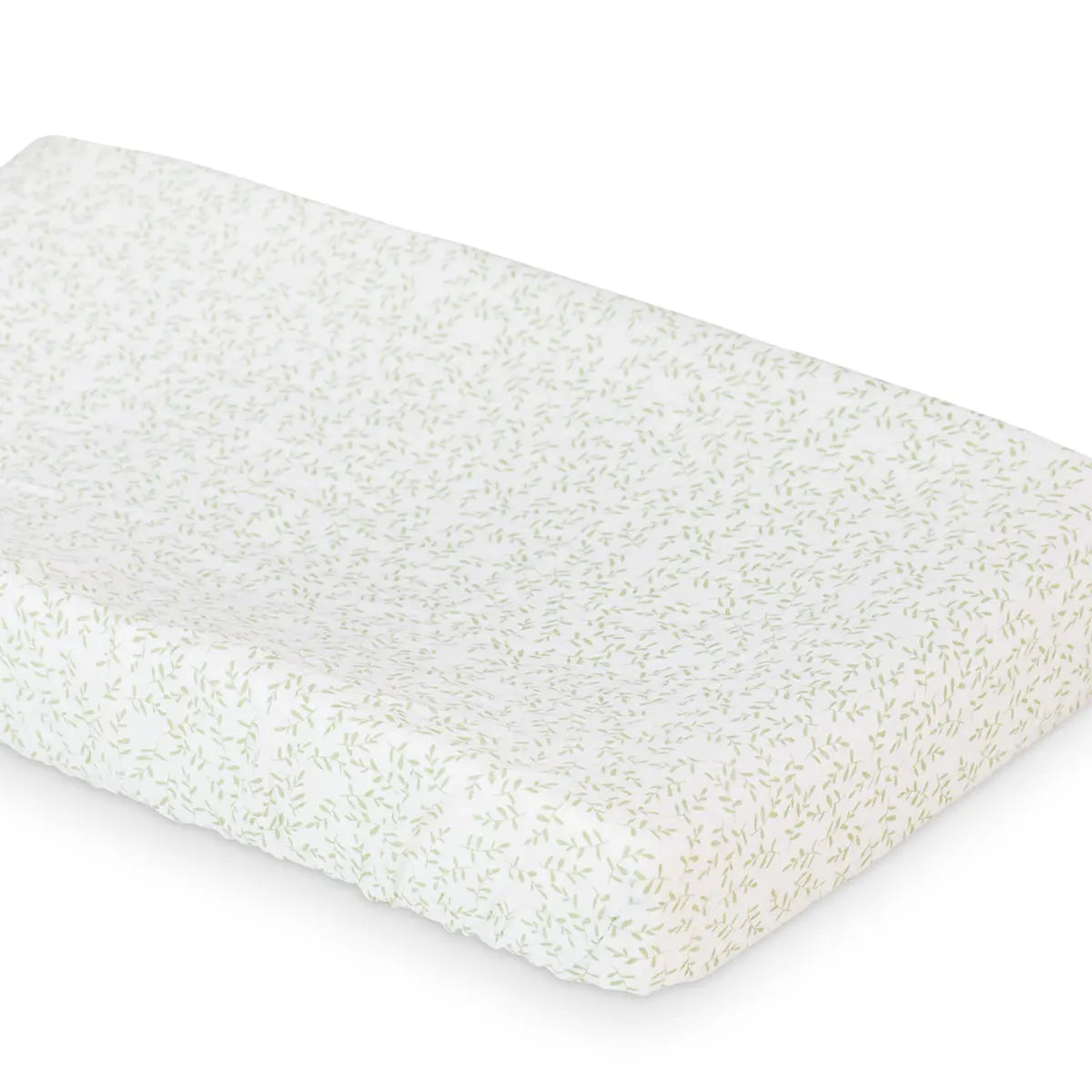 Lulujo - Cotton Fitted Crib Sheet - Greenery (81cm x 43cm) Lulujo