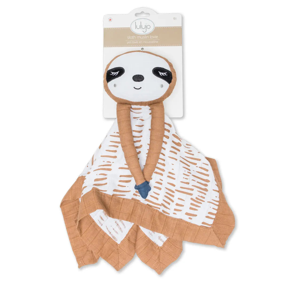 Lulujo - Cotton Muslin Lovie - Sloth Lulujo