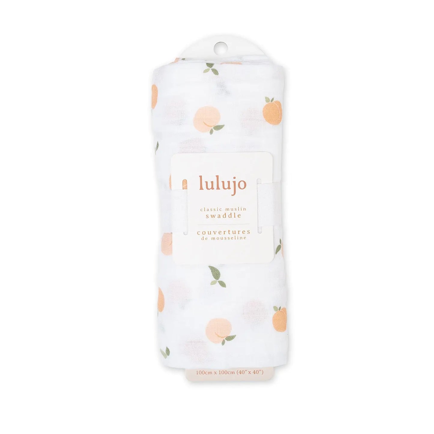 Lulujo - Muslin Swaddle - Peaches (100cm x 100cm) Lulujo