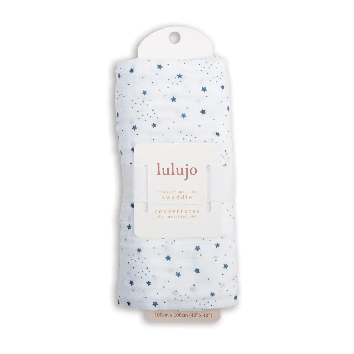 Lulujo - Muslin Swaddle - Stars (100cm x 100cm) Lulujo