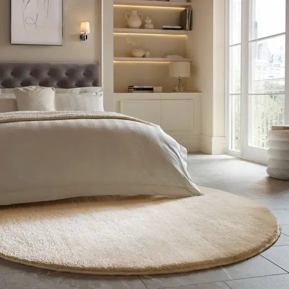 Lumi Supersoft Luxe Sheen Round Rug Dunelm