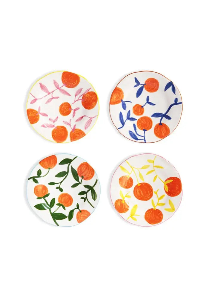 Lunch Plates Twig Oranges  - Set of 4 Casa by Josephine Jenno