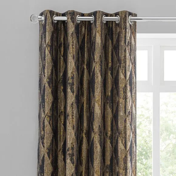 Luxor Metallic Eyelet Curtains Dunelm