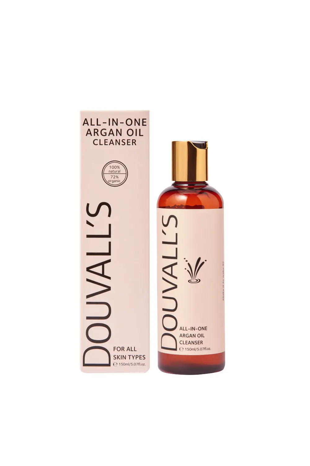Luxury Argan Gift Set containing 150ml argan cleanser and 50ml organic first cold pressed argan oil Douvalls Beauty