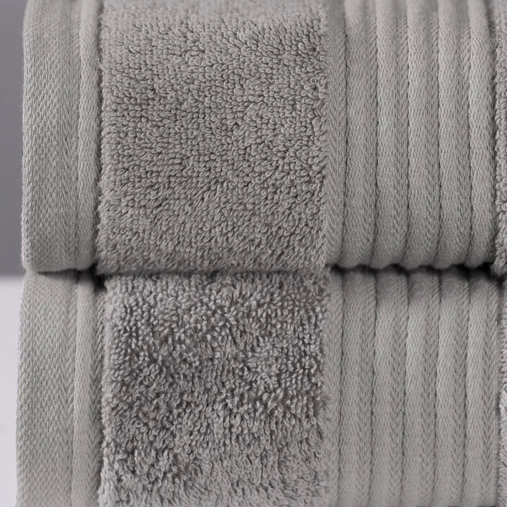 Luxury Bamboo Towel Set in Grey Ethical Bedding
