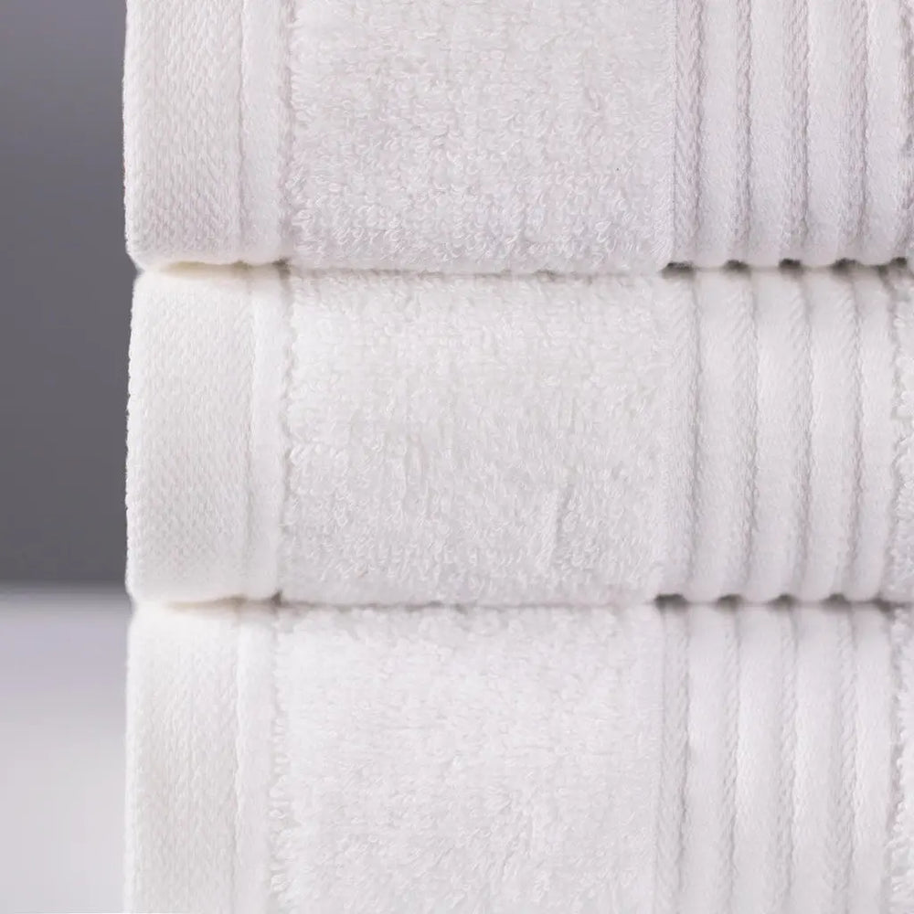 Luxury Bamboo Towel Set in White Ethical Bedding