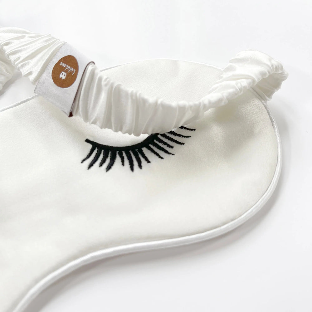 Luxury Embroidered Silk Sleep Mask - Soft Eye Mask for Restful Comfort LuluLane