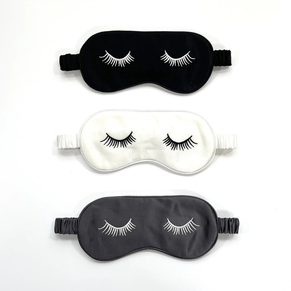 Luxury Embroidered Silk Sleep Mask - Soft Eye Mask for Restful Comfort LuluLane