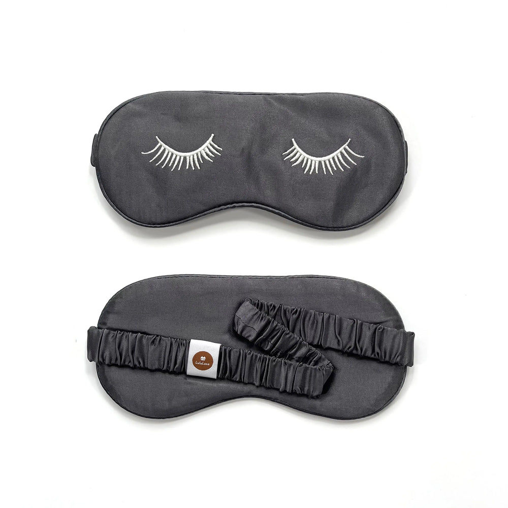 Luxury Embroidered Silk Sleep Mask - Soft Eye Mask for Restful Comfort LuluLane