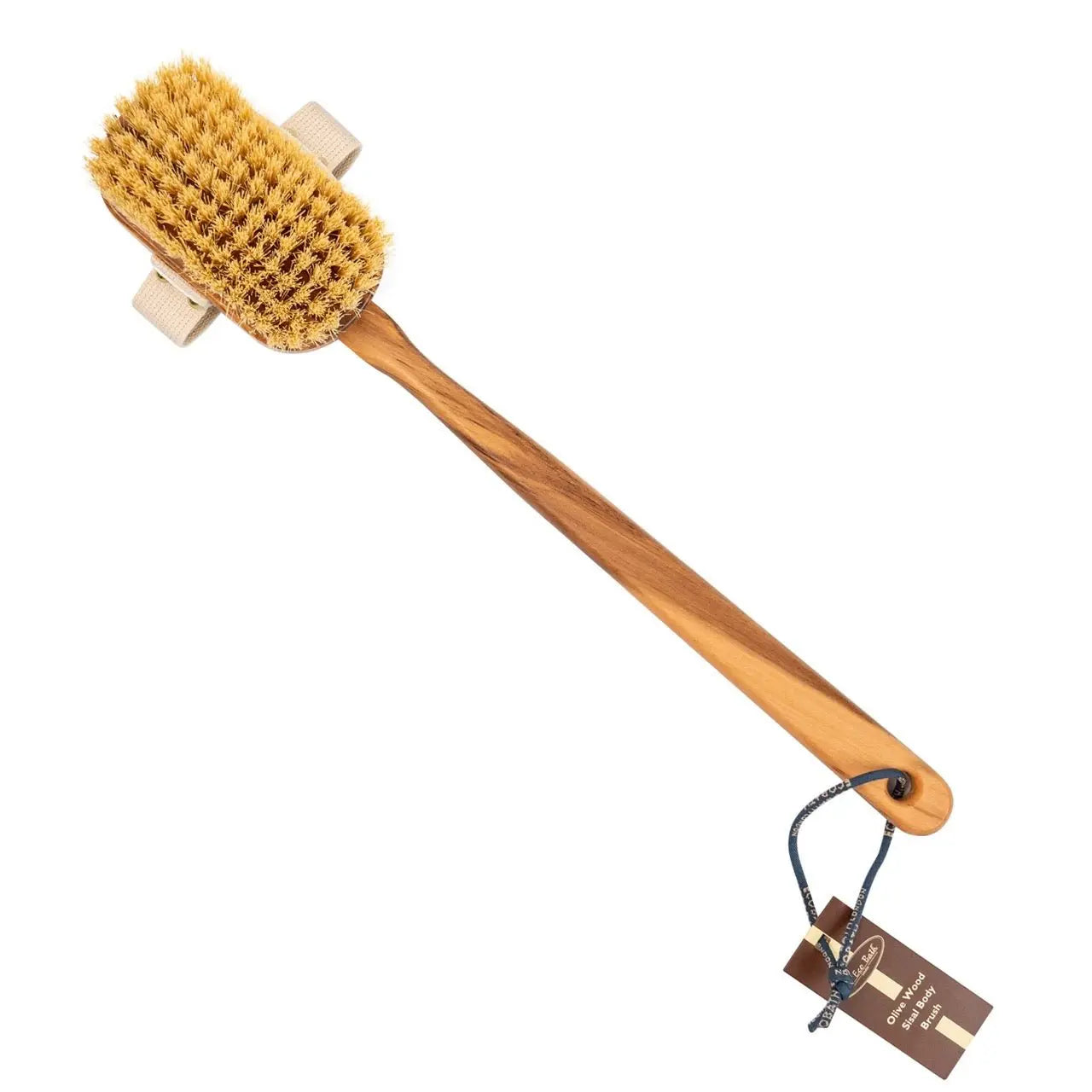 Luxury Natural Sisal Olive Wood Body Brush - The Ultimate Dry Brushing Body Brush Eco Bath London
