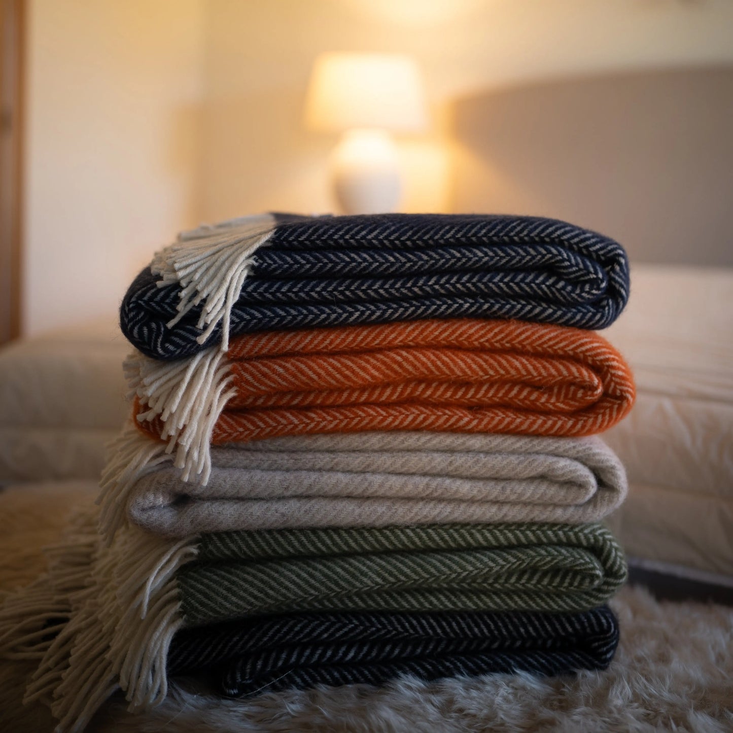 Luxury Pure Wool Throw Floks Home