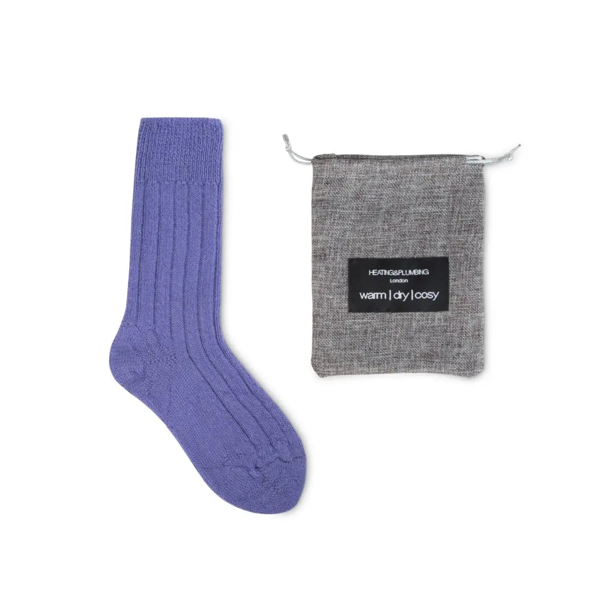 Luxury lounge socks in British alpaca - Lilac Heating & Plumbing London
