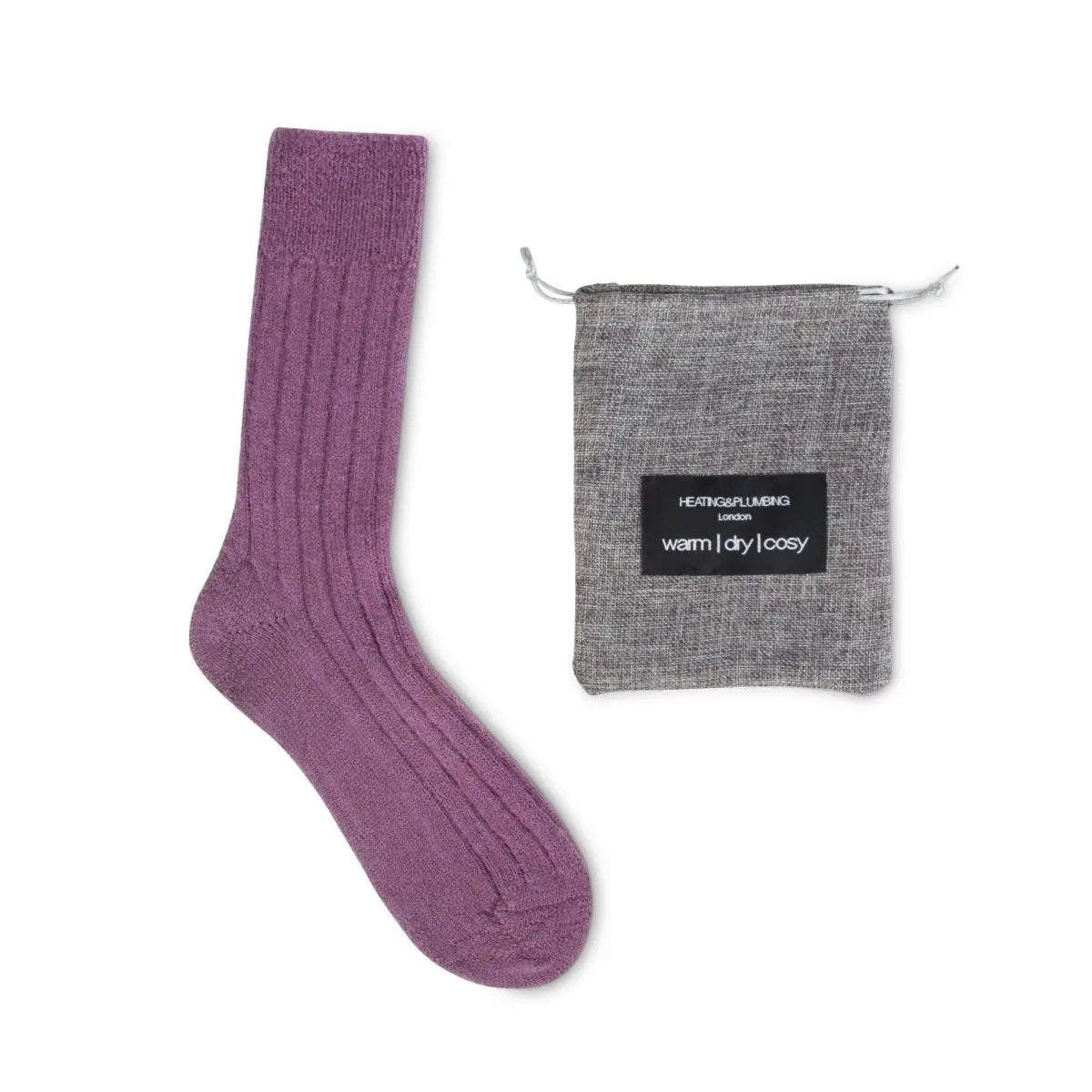 Luxury lounge socks in British alpaca - Plum Heating & Plumbing London
