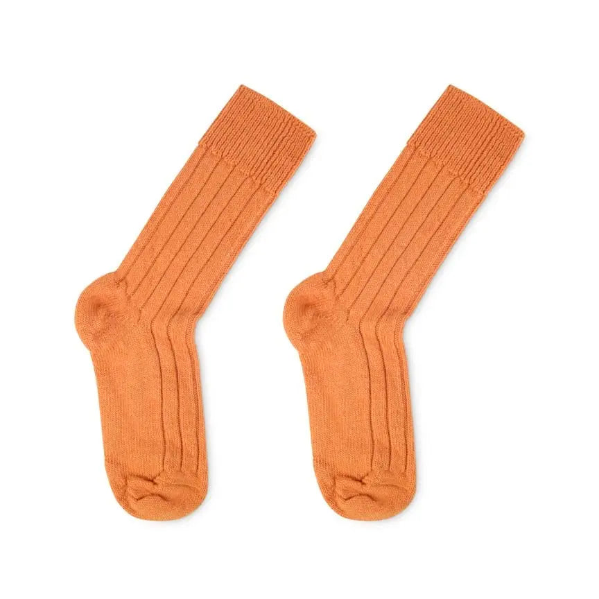 Luxury lounge socks in alpaca - Orange Heating & Plumbing London