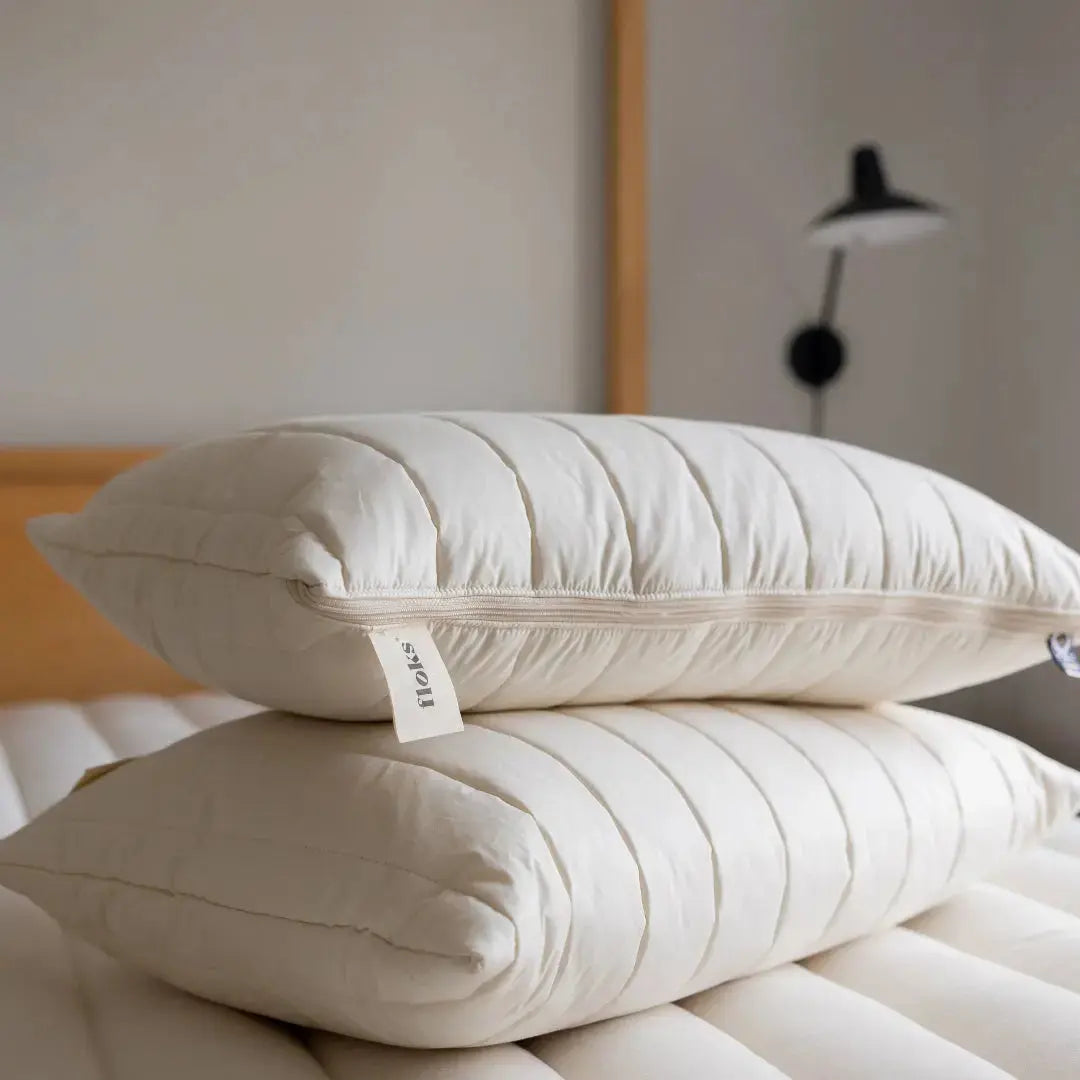 Luxury quilted British wool pillow Floks Home