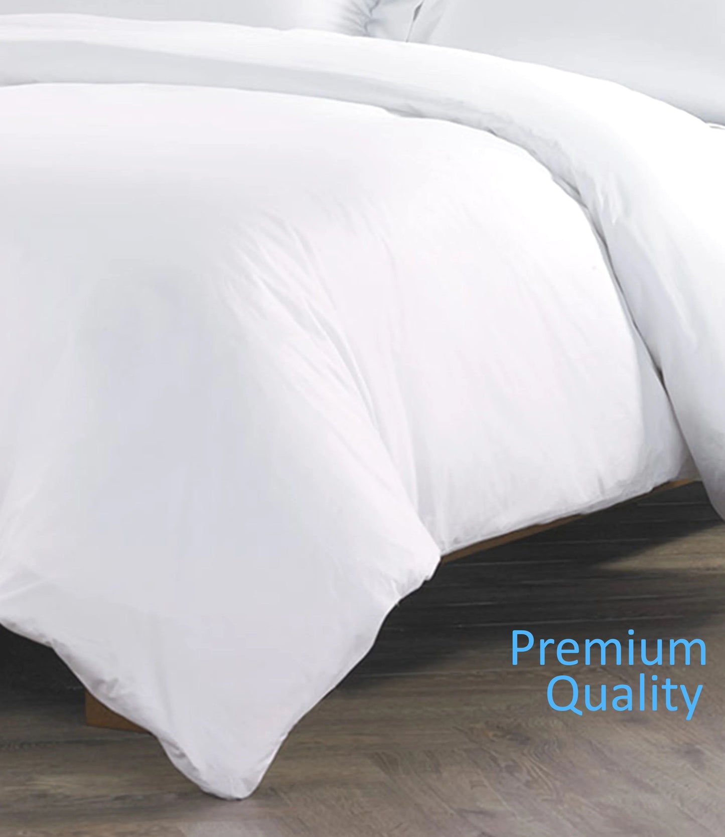 Pure Egyptian Cotton Duvet Cover Bed Set in Plain White Euphoric Bedding