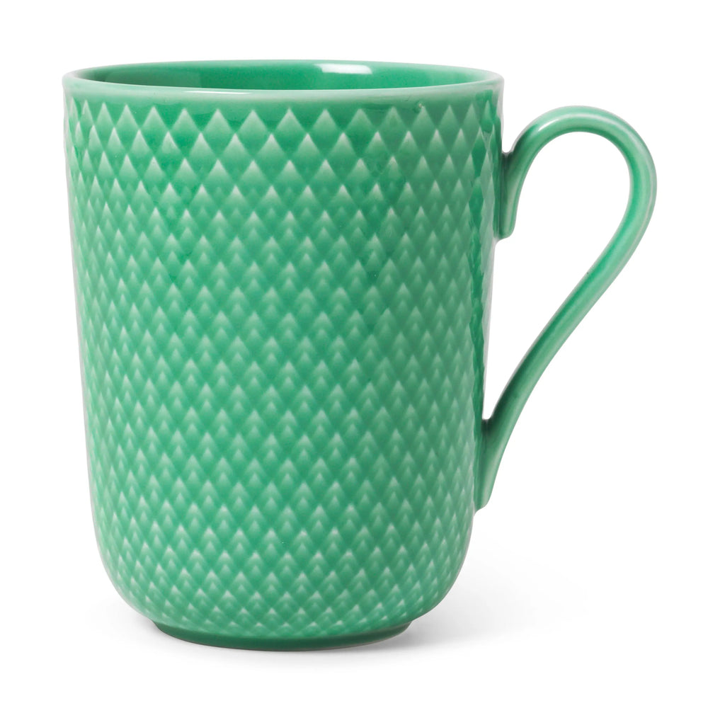 Lyngby Porcel¾n Rhombe Mug With Handle 33 Cl Green Lyngby Porcel¾n