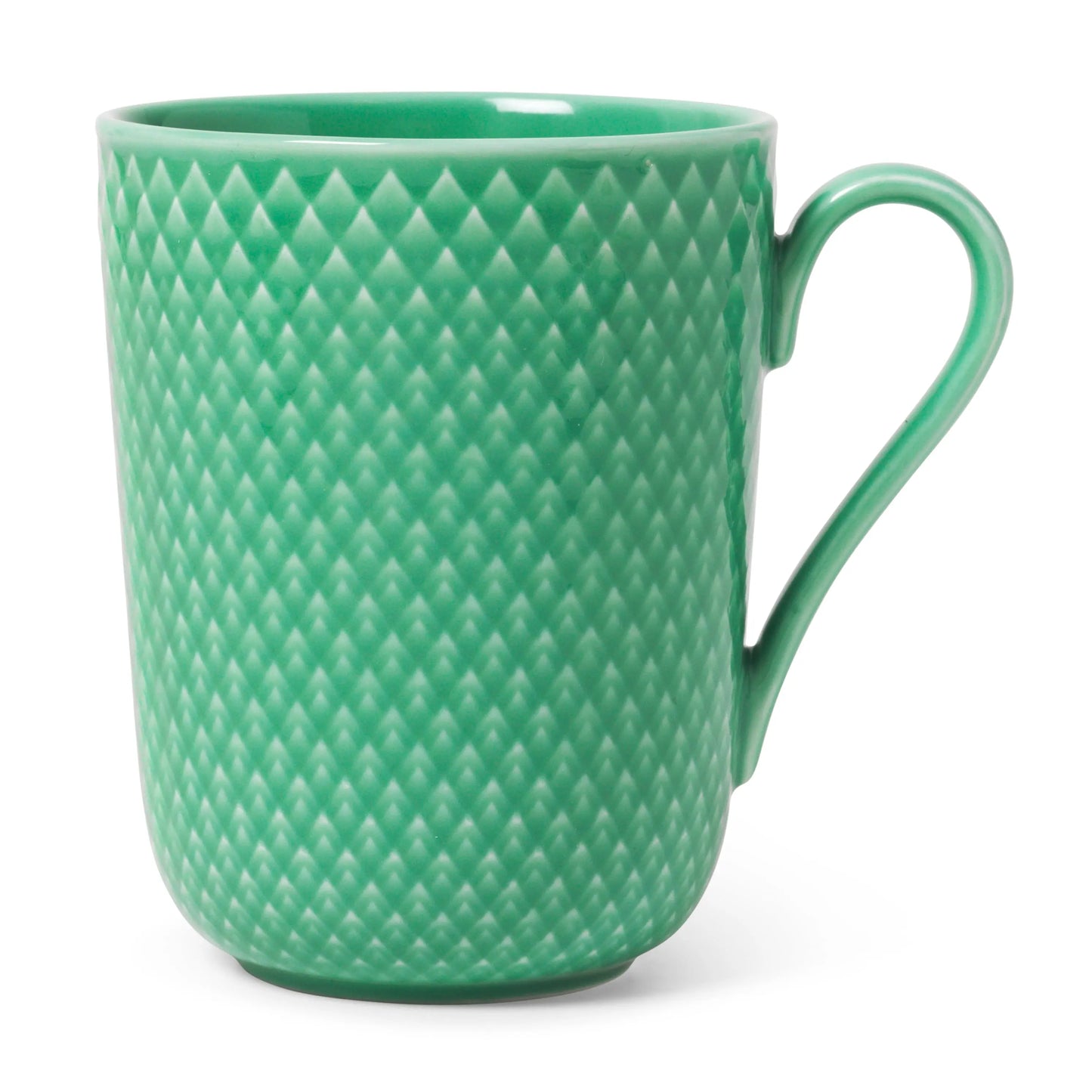 Lyngby Porcel¾n Rhombe Mug With Handle 33 Cl Green Lyngby Porcel¾n