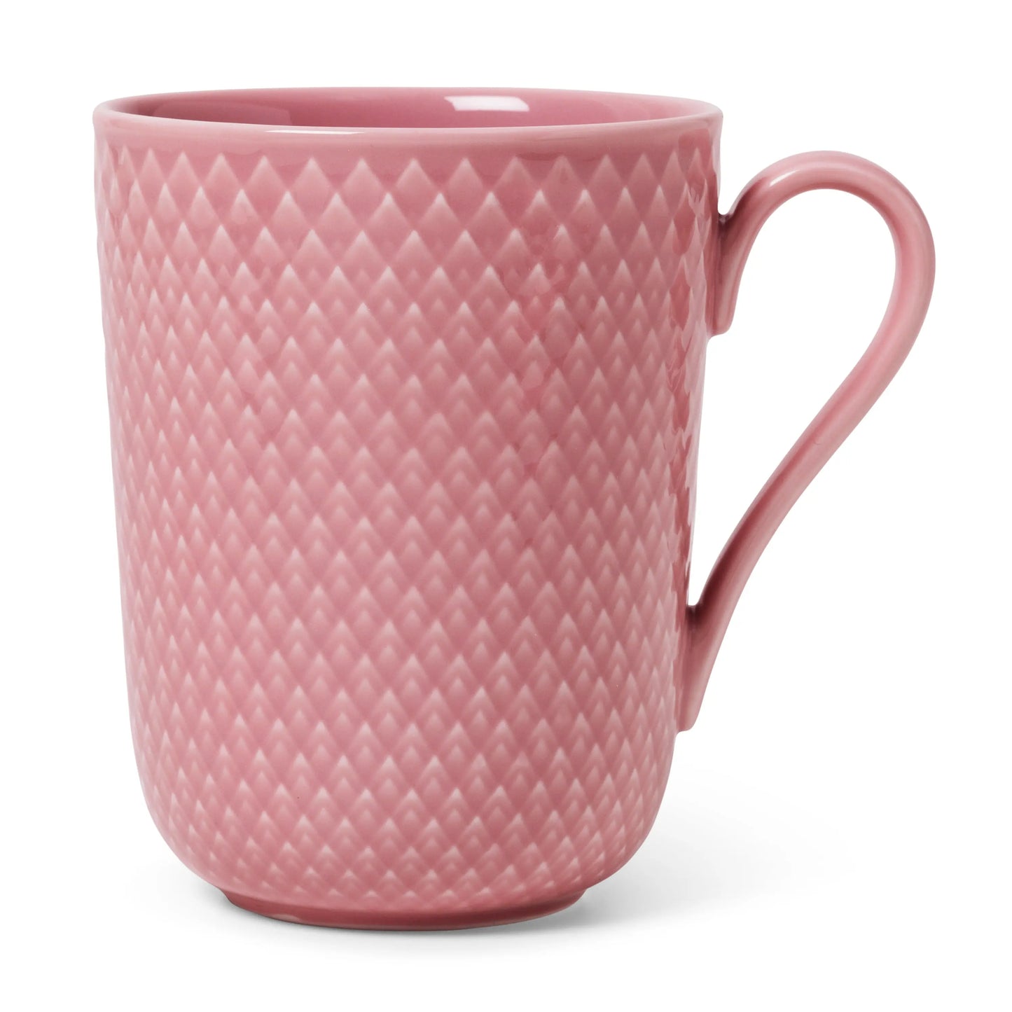 Lyngby Porcel¾n Rhombe Mug With Handle 33 Cl Pink Lyngby Porcel¾n