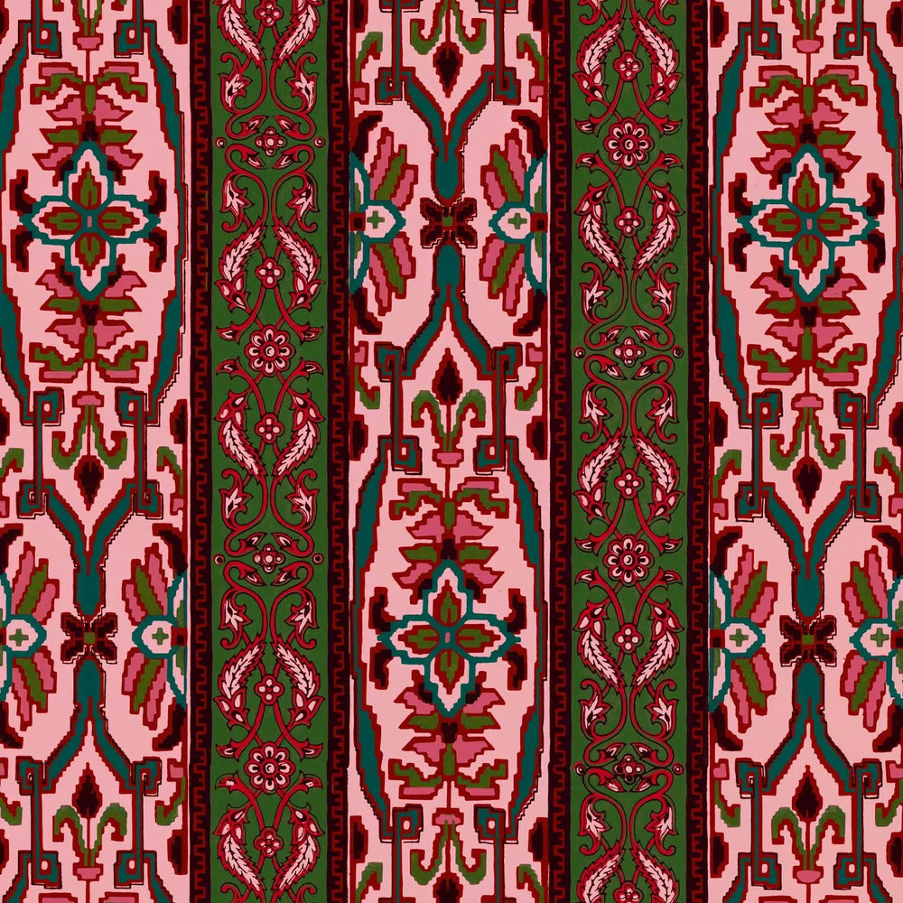 MAMOUNIA Wallpaper - Amaranth &amp; Juniper Green House of Hackney