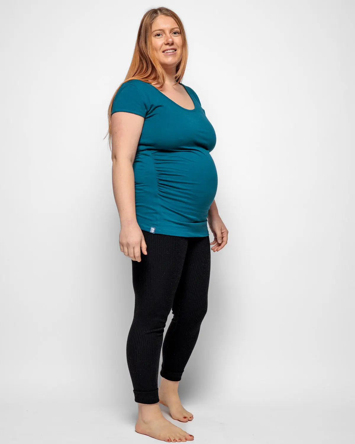 MATERNITY SHORT SLEEVE TSHIRT IN TEAL Bshirt