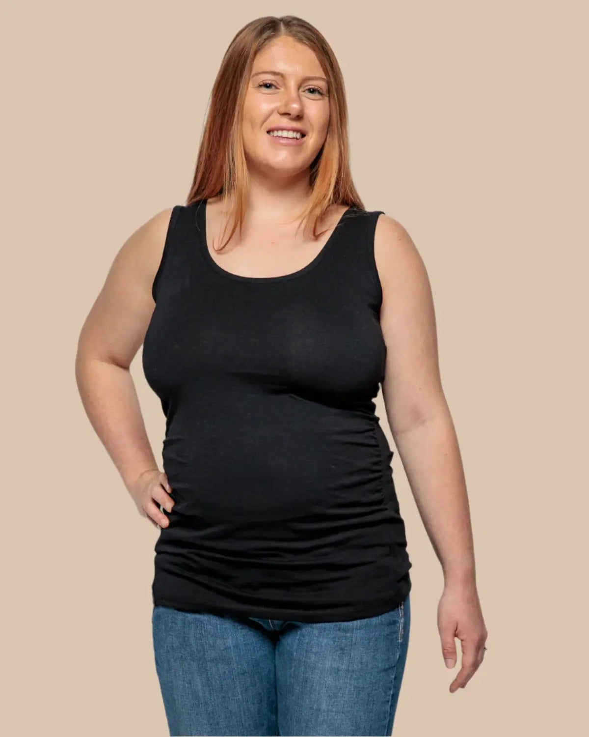 MATERNITY VEST IN BLACK Bshirt