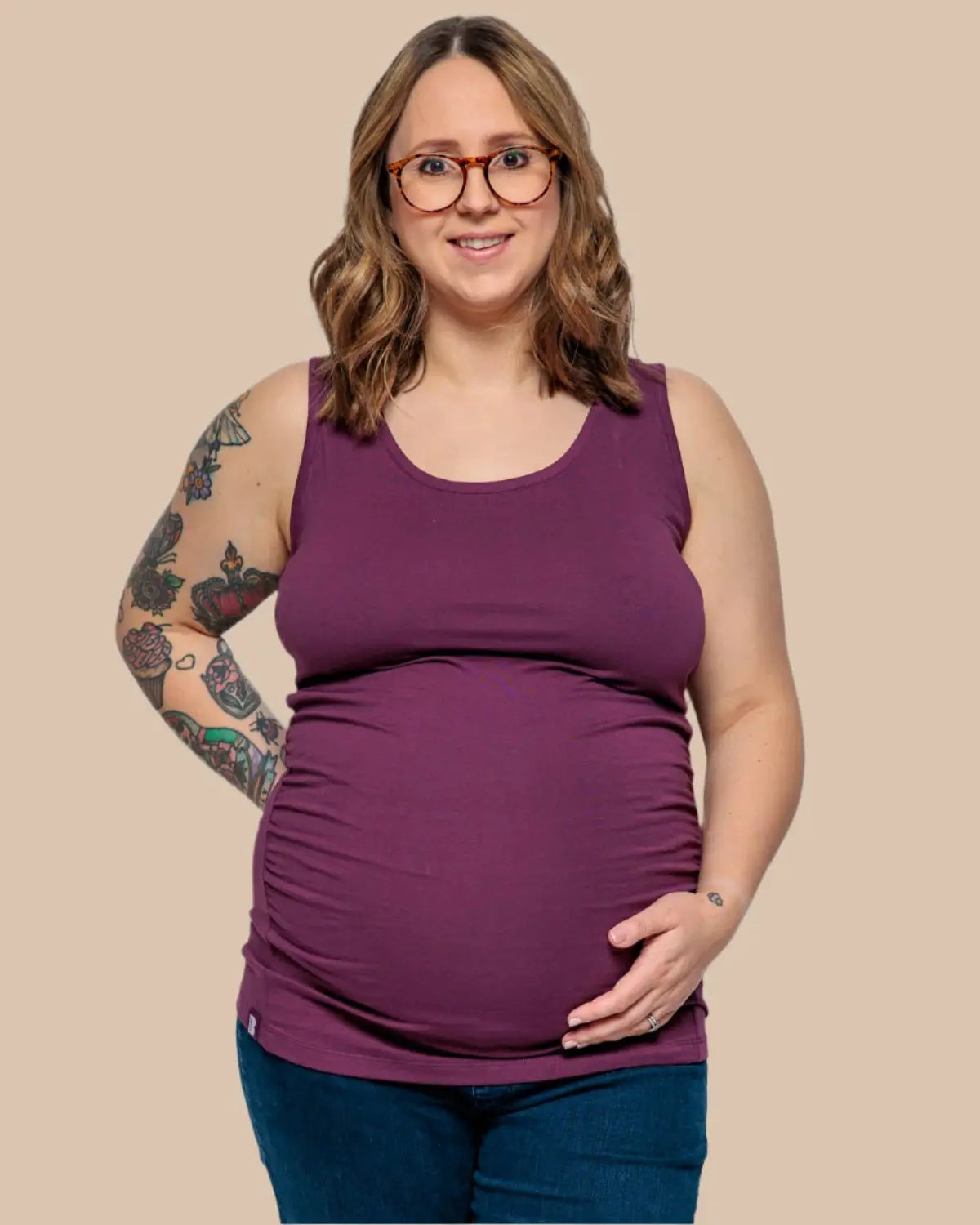 MATERNITY VEST IN PLUM Bshirt