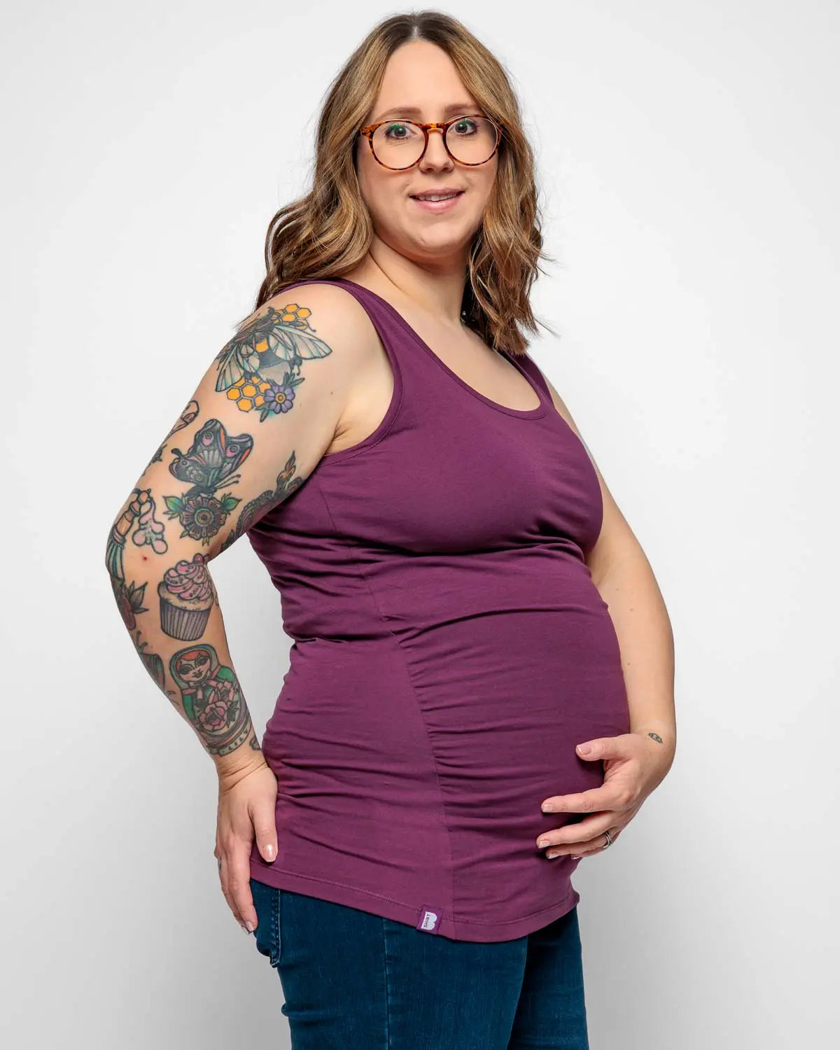 MATERNITY VEST IN PLUM Bshirt