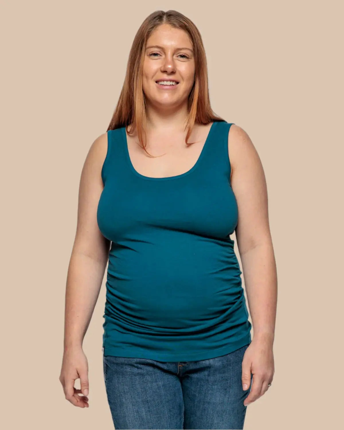 MATERNITY VEST IN TEAL Bshirt