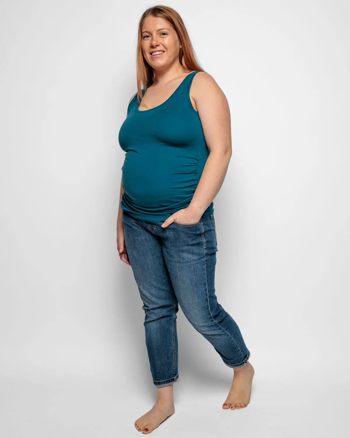MATERNITY VEST IN TEAL Bshirt