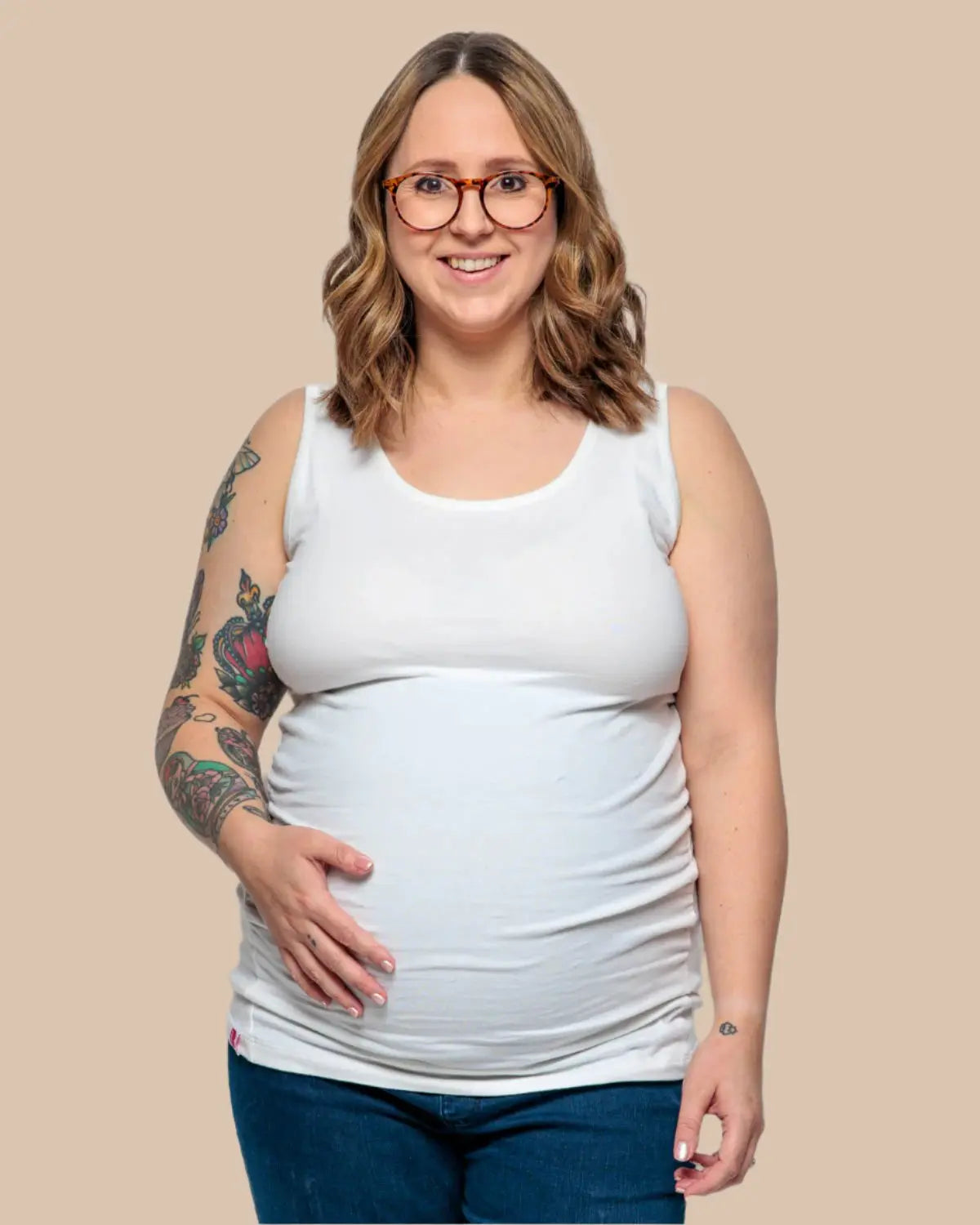 MATERNITY VEST IN WHITE Bshirt
