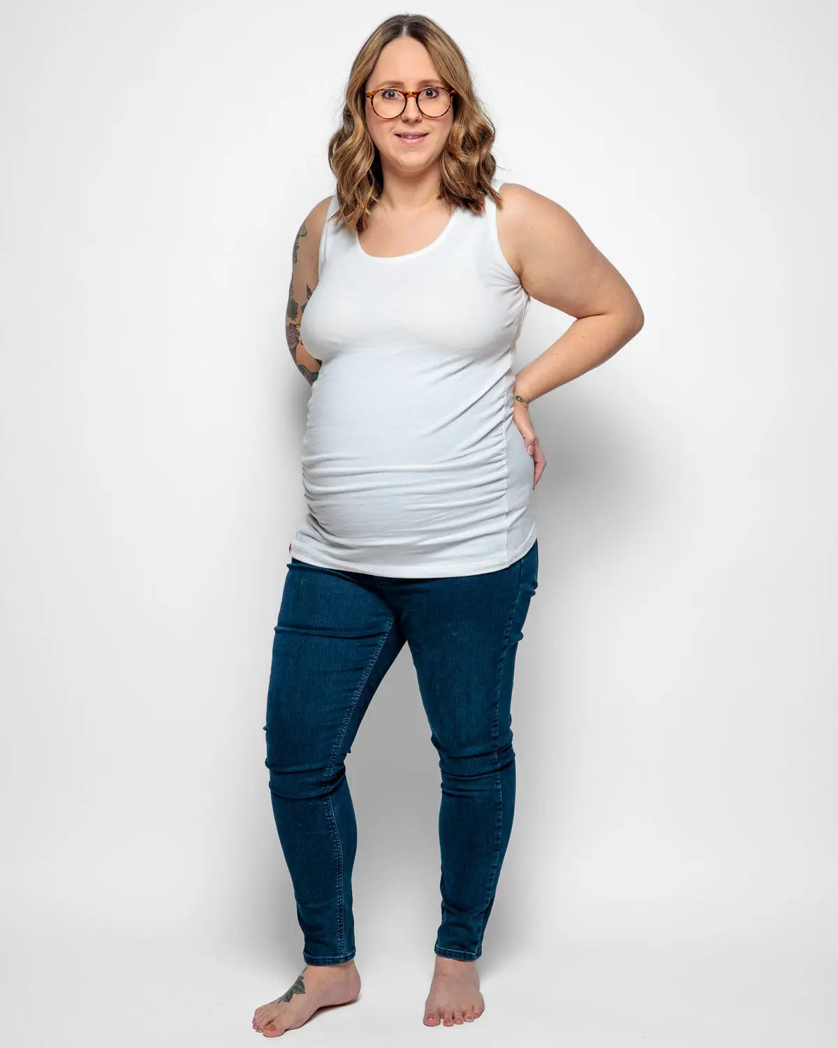MATERNITY VEST IN WHITE Bshirt