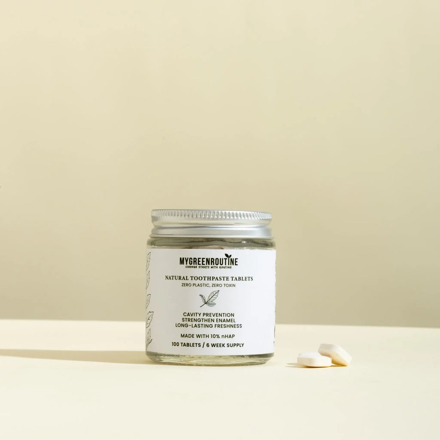 MGR Toothpaste Tablets Glass Jar (100pcs) My Green Routine
