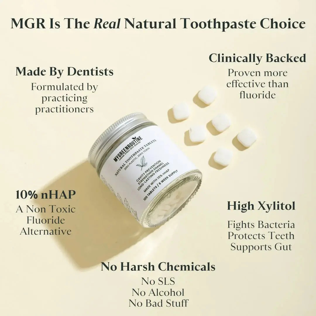 MGR Toothpaste Tablets Glass Jar (100pcs) My Green Routine