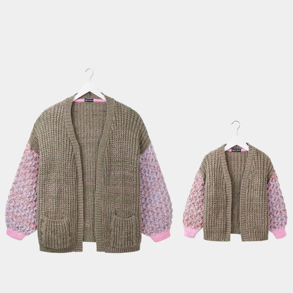 Madison Mini Me Oversized Balloon Sleeve Kids Cardigan Cara & The Sky