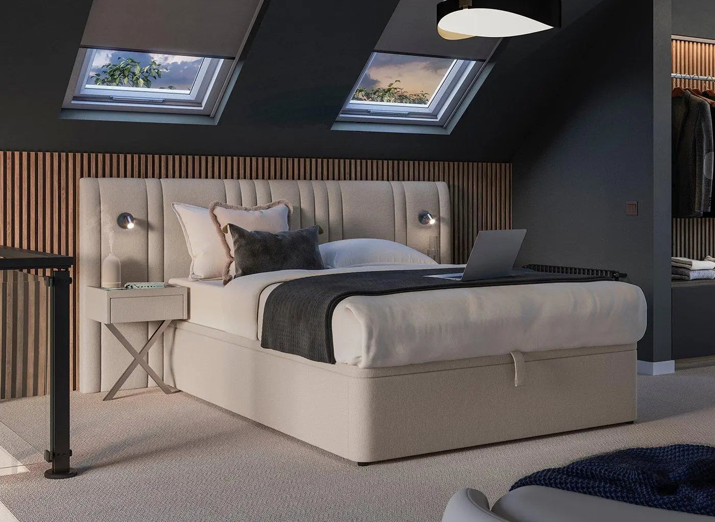 Madison Ottoman Hotel Bed Natural - Cream Dreams