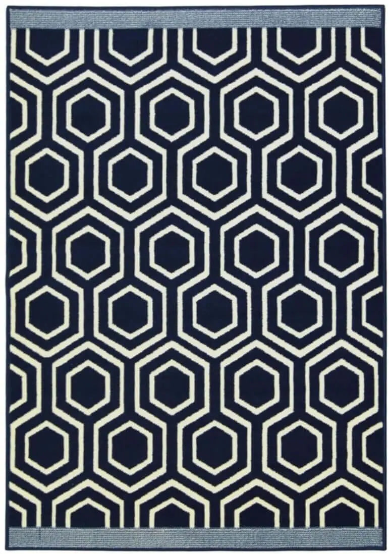 Maestro Honeycomb Navy Rug | 3035 X011 The Rugs