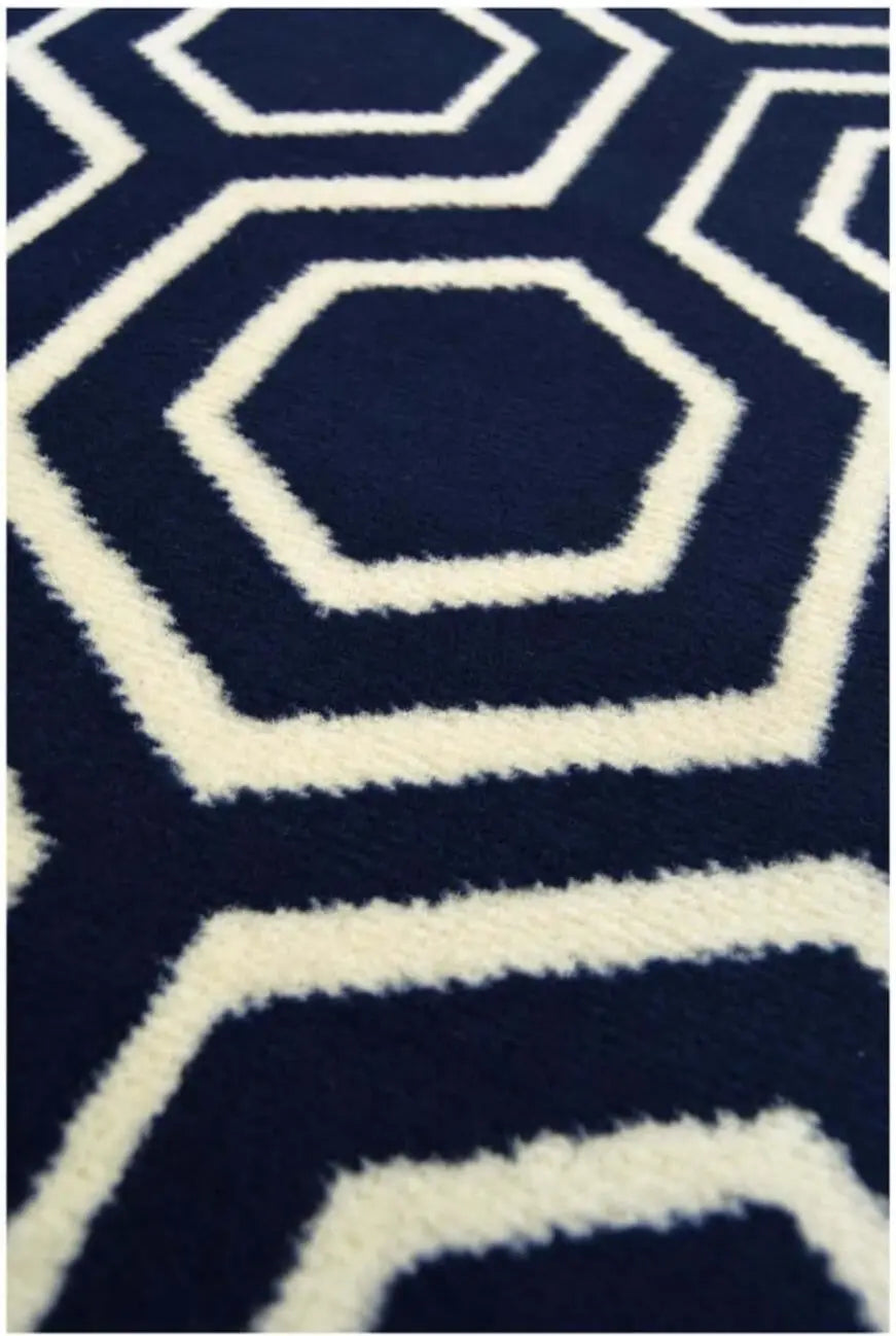 Maestro Honeycomb Navy Rug | 3035 X011 The Rugs