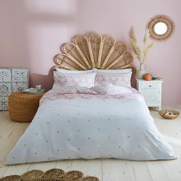 Maeva Tile Print Duvet Cover and Pillowcase Set Dunelm