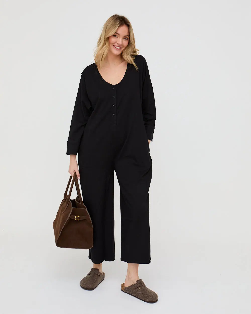 Mai Black V-Neck Jumpsuit Turtledove London