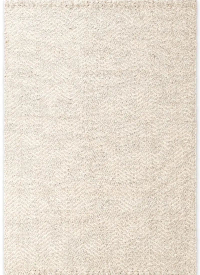 Majoli Natural White Herringbone Wool & Jute Rug The Rugs