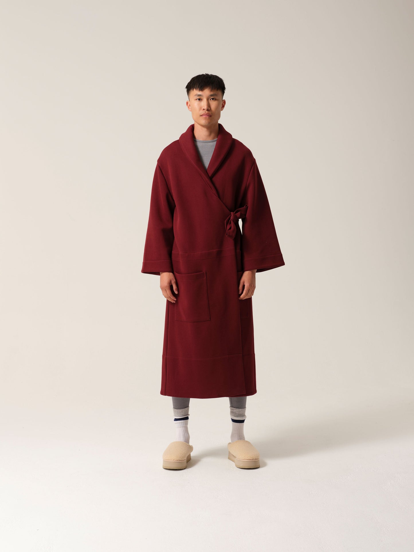 Mens Magic Pocket Drain Robe® Burgundy Tonic London