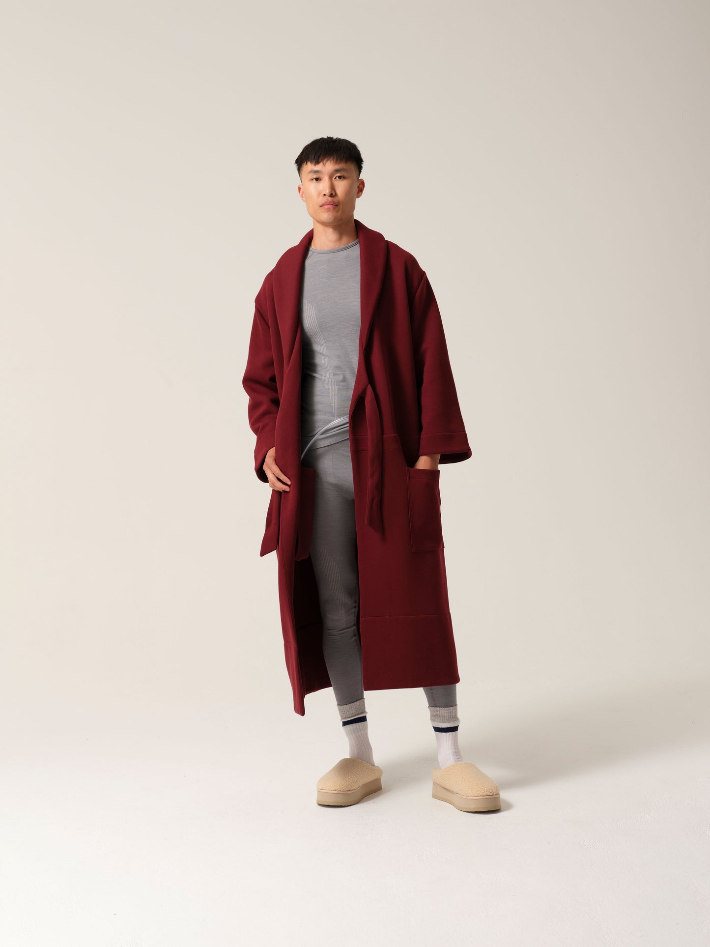 Mens Magic Pocket Drain Robe® Burgundy Tonic London