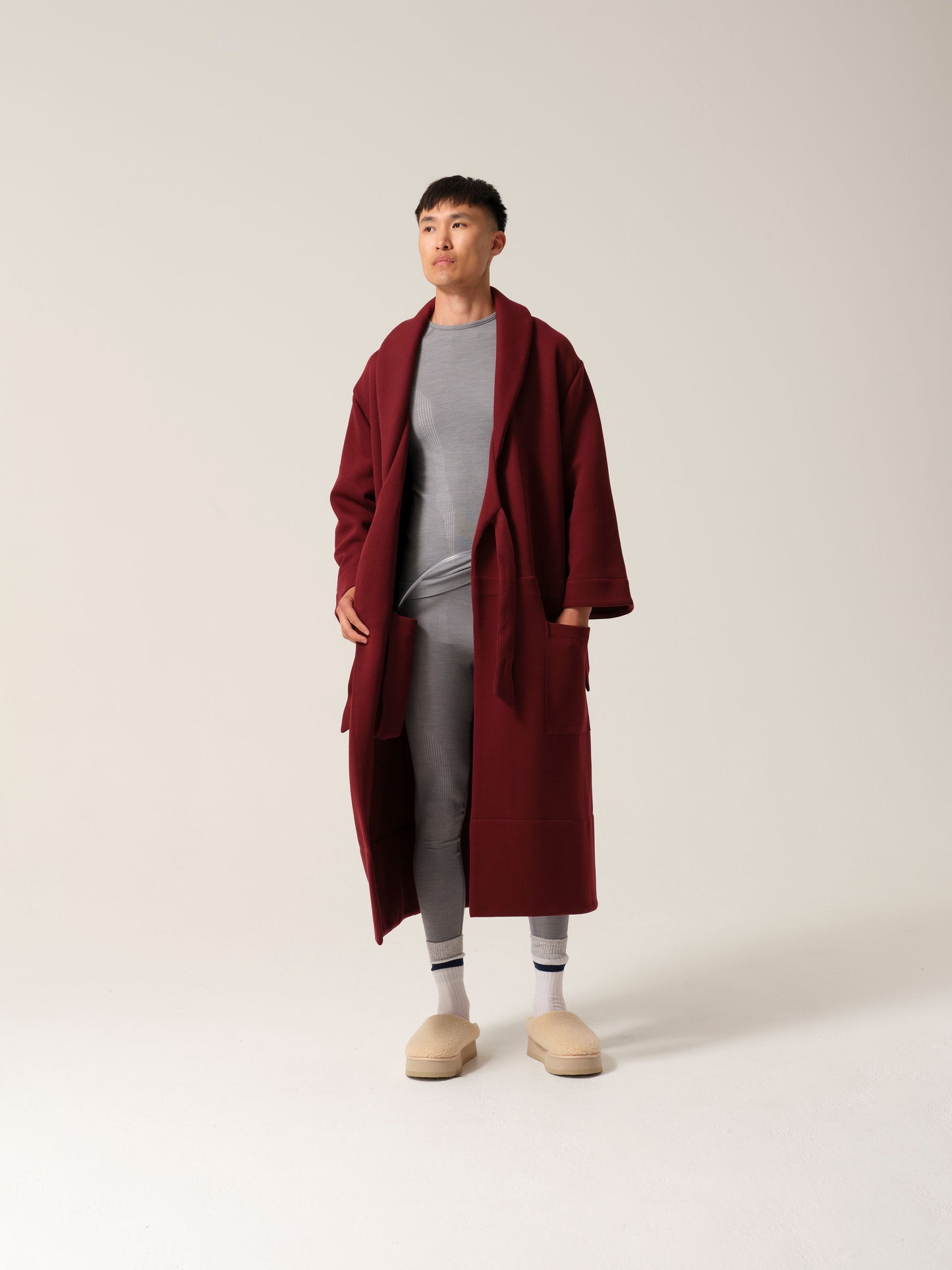 Mens Magic Pocket Drain Robe® Burgundy Tonic London