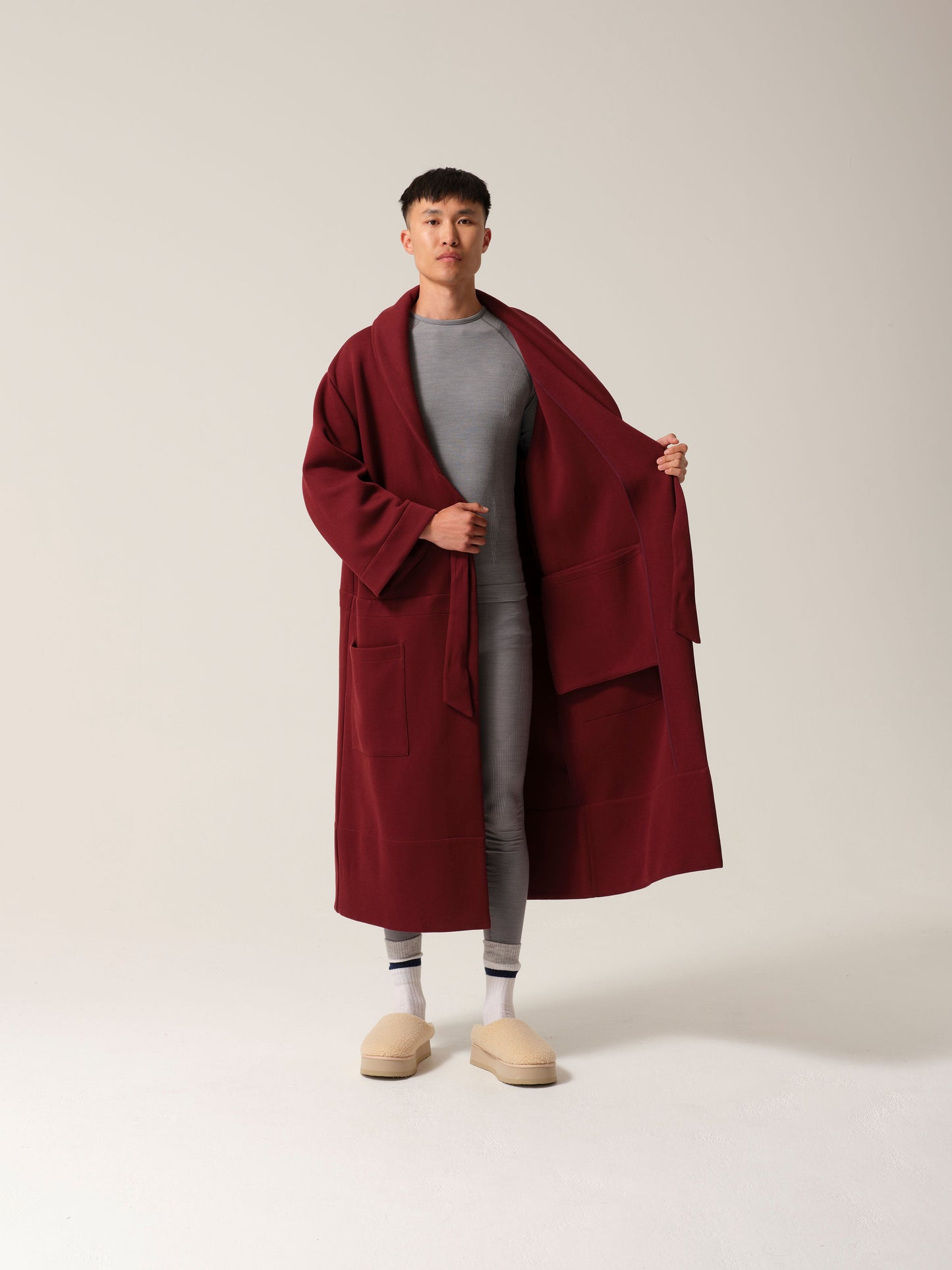 Mens Magic Pocket Drain Robe® Burgundy Tonic London