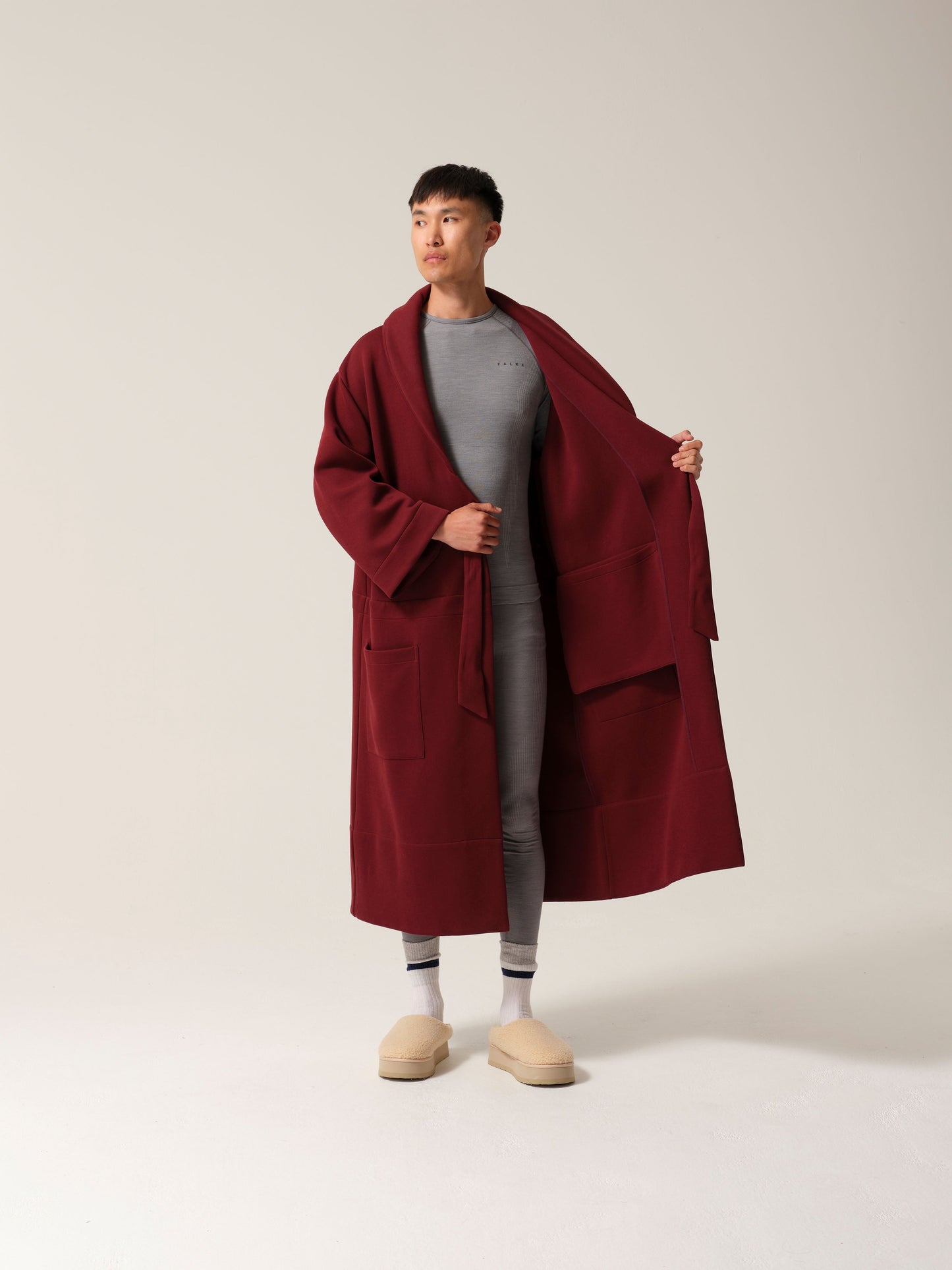 Mens Magic Pocket Drain Robe® Burgundy Tonic London