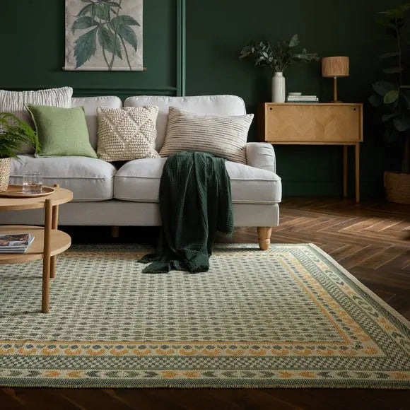Mara Woven Jute Border Rug Dunelm