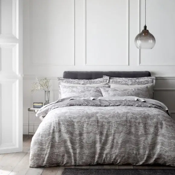 Marble Jacquard Duvet Cover and Pillowcase Set Dunelm