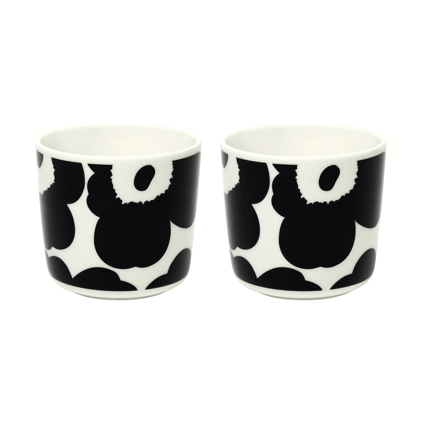 Marimekko Unikko Cup Without Handle 20 Cl 2 Pack White-Black Marimekko