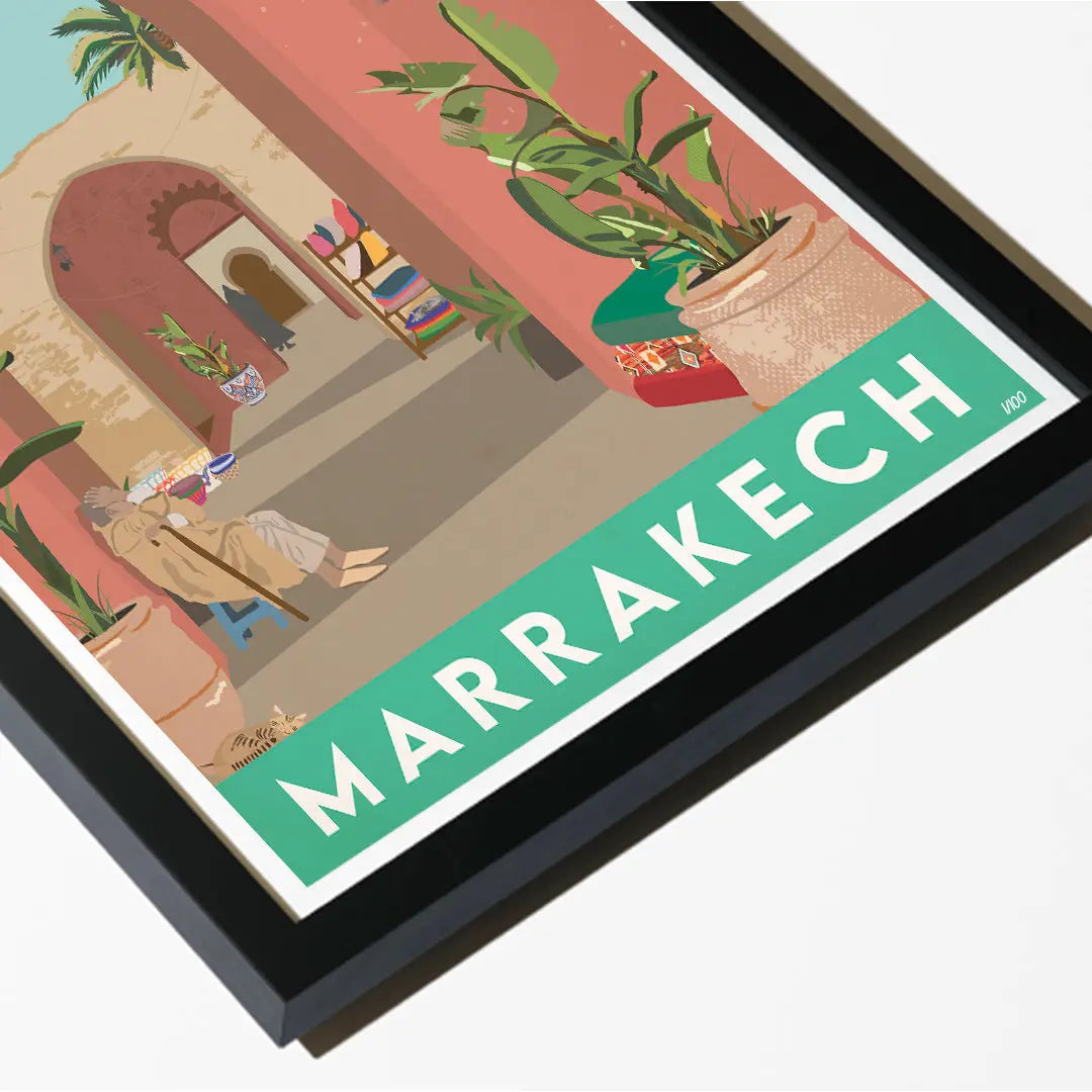 Marrakech Travel art by SAX Doodle